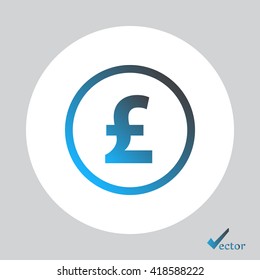 pound sterling vector icon