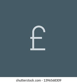 Pound Sterling vector icon. Pound Sterling concept stroke symbol design. Thin graphic elements vector illustration, outline pattern for your web site design, logo, UI. EPS 10.