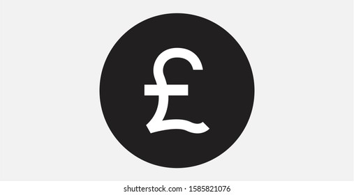 Pound sterling vector icon. Pound icon. GBP currency sign. Money icon. Vector Illustration of pound icon