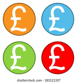 Pound symbol buttons set on white background.