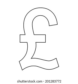 Pound symbol icon on white background.