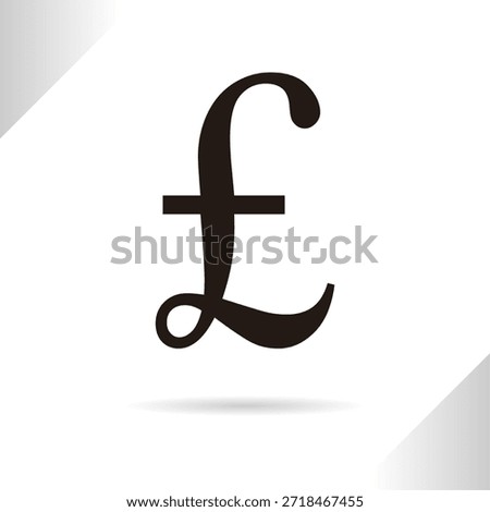 Pound symbol isolated in white background