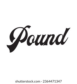 pound text on white background.