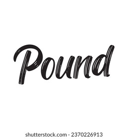 pound text on white background.