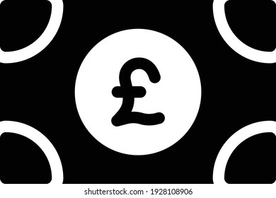 Pound Vector Glyph Flat Icon