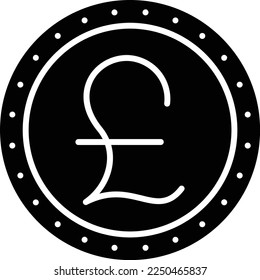 Pound vector icon. Can be used for printing, mobile and web applications.
