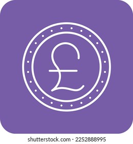 Pound vector icon. Can be used for printing, mobile and web applications.