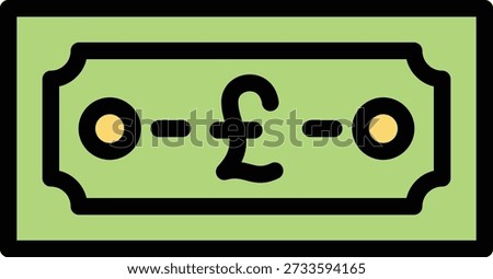 Pound Vector Icon Design Illustration