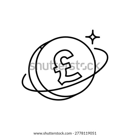 Pound vector icon stock illustration