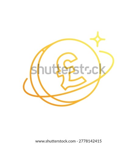 Pound vector icon stock illustration