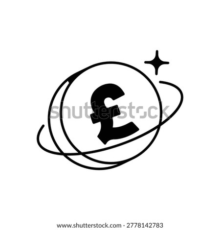 Pound vector icon stock illustration