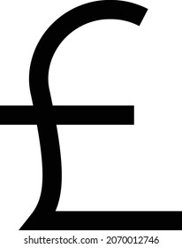 Pfund-Vektorgrafik auf transparentem Hintergrund. Symbole in Premium-Qualität. Glyphen Vektorsymbol für Konzept und Grafikdesign.