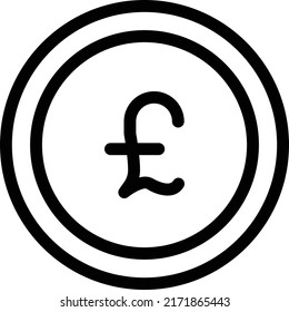 Pound Vector illustration on a transparent background.Premium quality symmbols.Stroke vector icon for concept and graphic design.