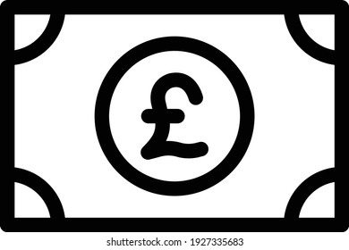 Pound  Vector Thin Line Icon