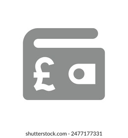 Icono de Vector de billetera. Dinero en efectivo o símbolo bancario y de ahorro.
