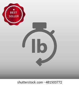 The pound Weight Symbol Vector Icon Illustration