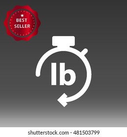 The pound Weight Symbol Vector Icon Illustration