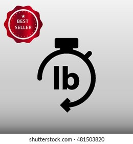 The pound Weight Symbol Vector Icon Illustration