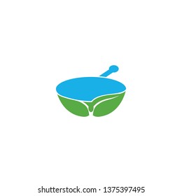 POUNDER HERBAL LOGO ICON VECTOR