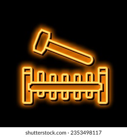 pounding bench neon light sign vector. pounding bench illustration
