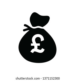 Pounds bag icon vector