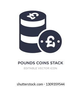 pounds coins stack icon on white background. Simple element illustration from Business concept. pounds coins stack icon symbol design.