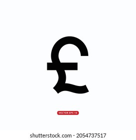Pounds icon vector flat style illustration