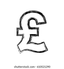 Pounds Money currency icon vector illustration graphic design
