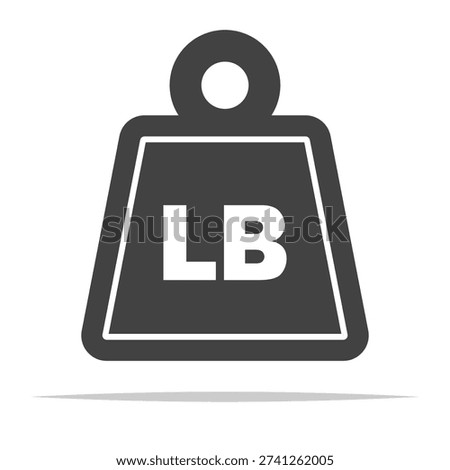 Pounds weight symbol icon transparent vector isolated