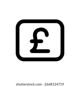 Icono de signo de libra Ilustración vectorial Nuevo
