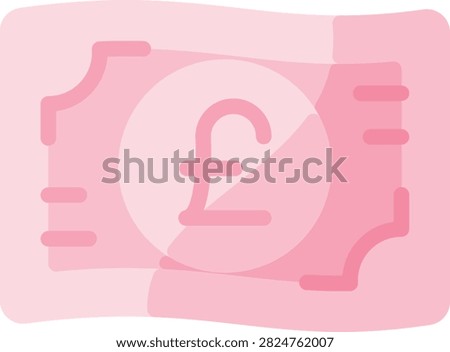 Poundsterling icons set in Flat design. Including pound, sterling, banknote, currency, money, cash, finance, business icon and more. Outline icons collection.