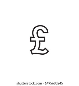 poundsterling sign icon simple vector