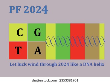 Pour Féliciter 2024: Let luck wind through 2024 like a DNA helix