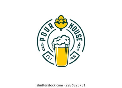Pour Beer House logo design