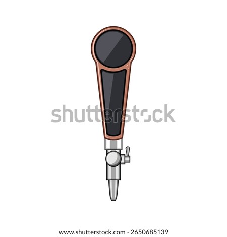 pour beer tap handle cartoon. keg bar, pub craft, ale lager pour beer tap handle sign. isolated symbol vector illustration