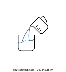 pour concept line icon. Simple element illustration. pour concept outline symbol design.