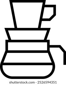 Vierta el icono. Diseño de estilo lineal delgado aislado sobre fondo blanco