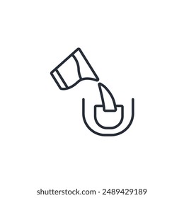 Pour-Symbol. Vektorgrafik.Editable Stroke.Linear Style-Zeichen zur Verwendung Webdesign,logo.Symbol Illustration.