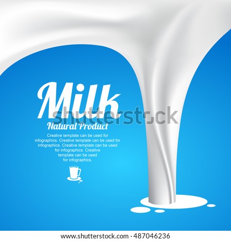 pour milk background template advertisement illustration stock template for advertisement