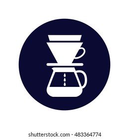 pour over coffee maker icon. vector illustration