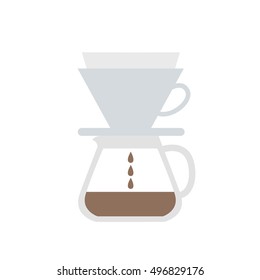 pour over coffee maker icon. v60. vector illustration