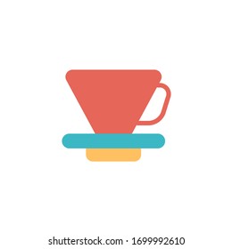 pour over icon vector illustration flat style design. isolated on white background