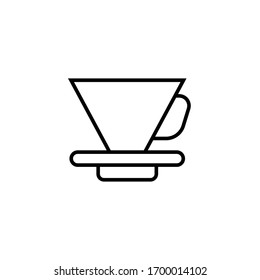 pour over icon vector illustration outline style design. isolated on white background