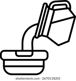 Vierta sobre el diseño del icono de Vector de línea