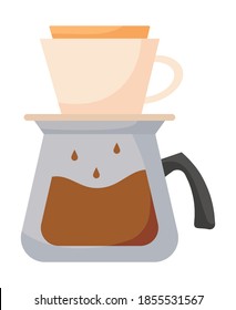 pour over over a white background vector illustration design