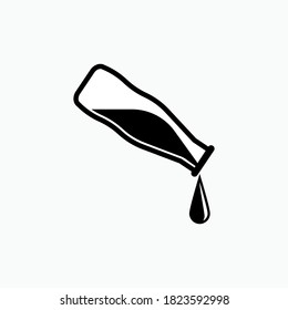 Pour Sauce Icon. Kitchen Activity Symbol - Vector Logo Template.