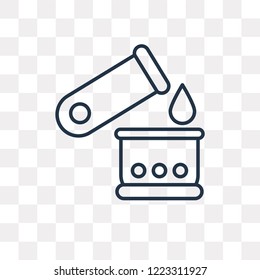 Pour vector outline icon isolated on transparent background, high quality linear Pour transparency concept can be used web and mobile