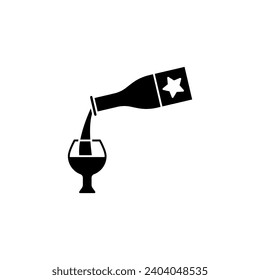 icono de la línea de concepto de vino. Ilustración de elemento simple. diseño de símbolos de esquema de concepto de vino.