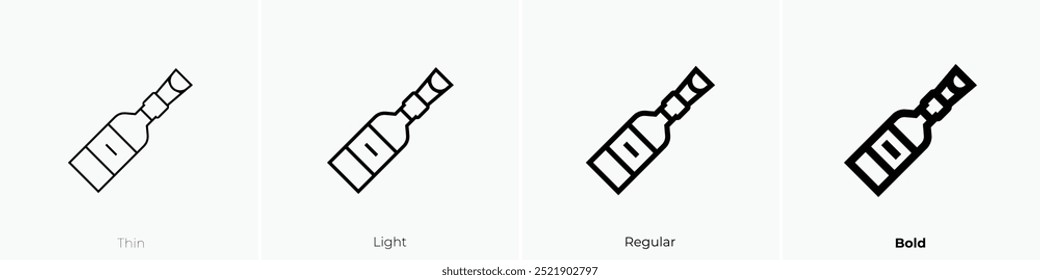 pourer icon. Thin, Light Regular And Bold style design isolated on white background