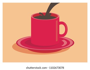 pouring coffee into a cup